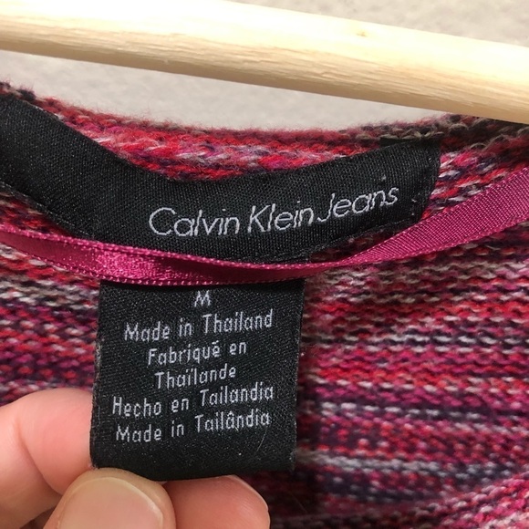Calvin Klein Jeans Knit Mauve Sweater Medium - Picture 4 of 7